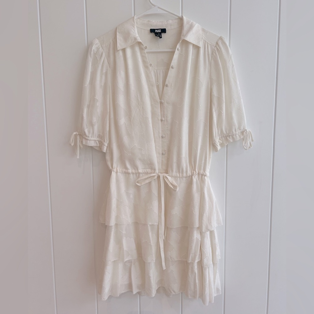 Paige Short White Embroidered Dress